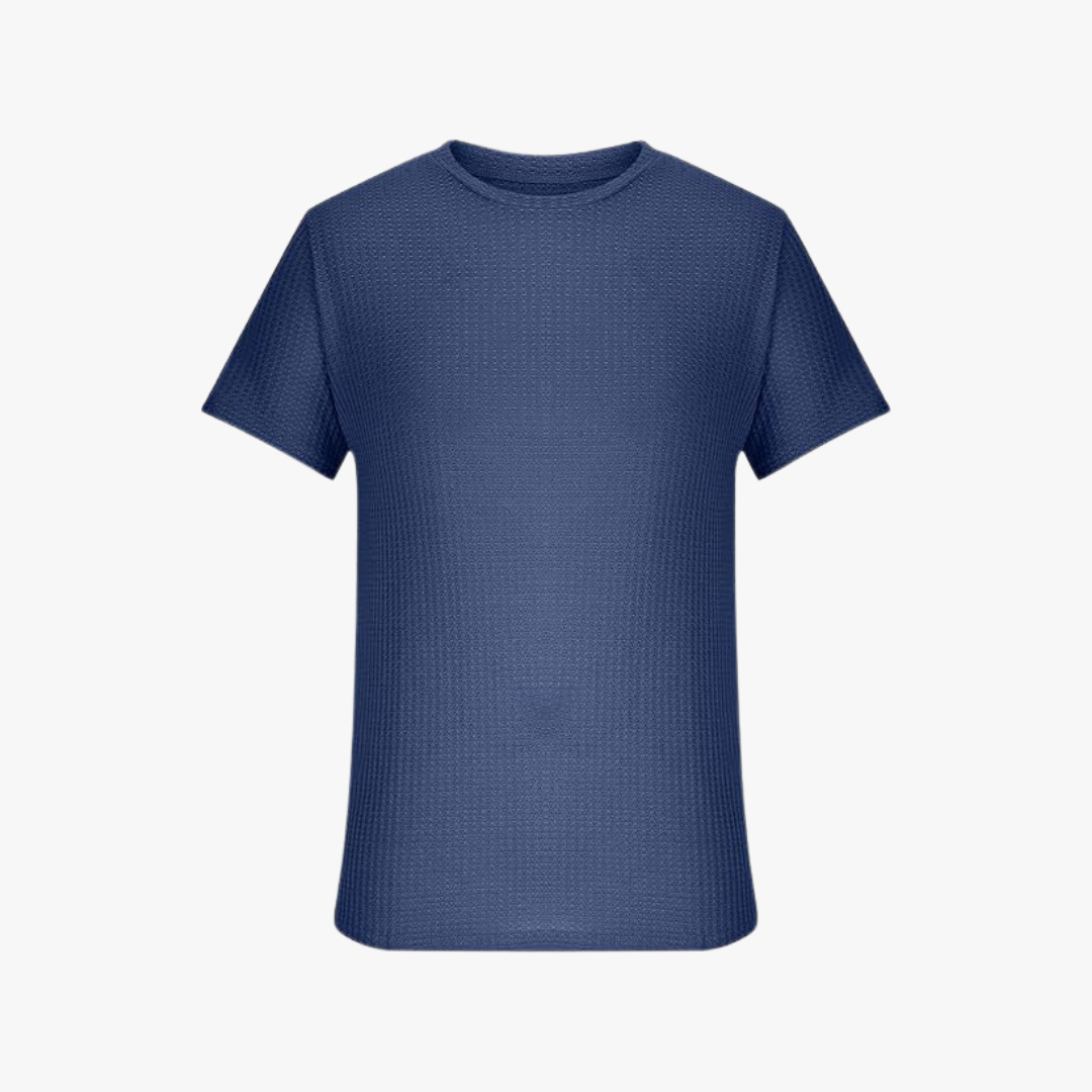 Novo | Lichtgewicht Wafelstof T-shirt voor Heren – Ademend en Zomerse Stijl